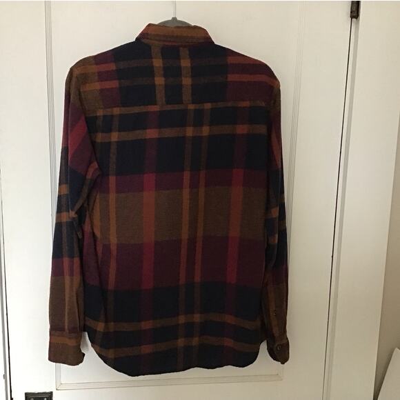 Natural Blue by Visitor Plaid 100% Cotton Long Sleeve Button Down small - Picture 5 of 8